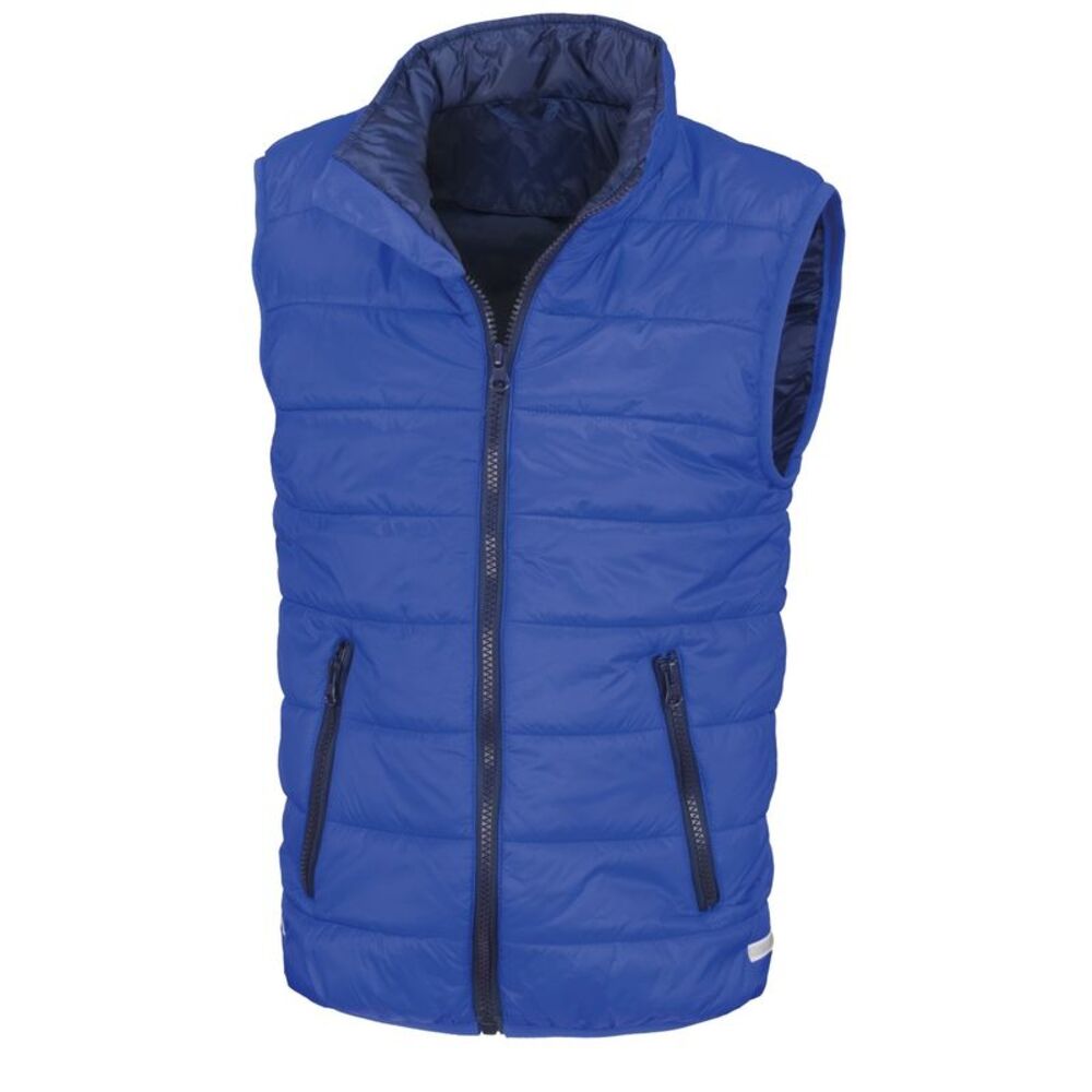 Result Core Childrens/Kids Sleeveless Zip Up Bodywarmer / Royal/Navy
